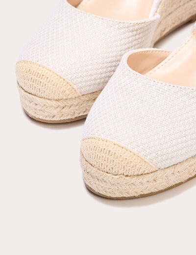 Espadrilles compensées sable femme