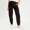 Pantalon cargo slim noir femme