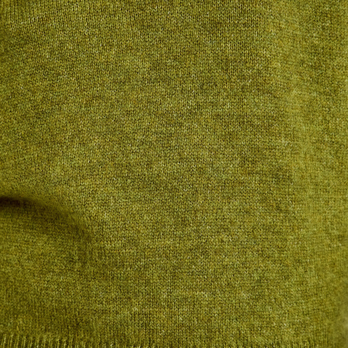 Pull col rond manches longues vert fonc&eacute; femme