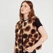 Gilet sans manches effet polaire marron femme