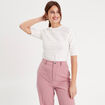 T-shirt manches courtes ecru femme