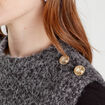 Pull sans manches gris foncé femme