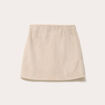 Jupe droite fausse fourrure sable femme