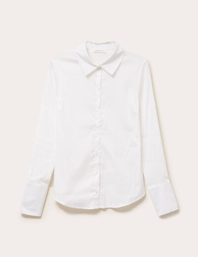 Chemise manches longues ecru femme