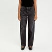 Jeans droit 5 poches denim snow noir femme