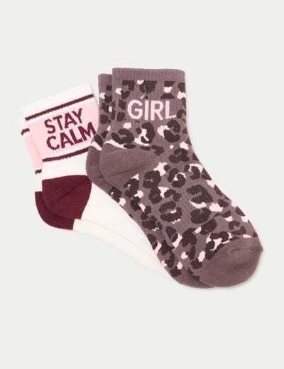 Lot 2 paires chaussettes de sport rose clair femme