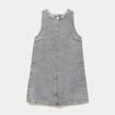 Robe courte droite en jean sans manches denim gris femme