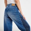 Jean flare taille basse denim double stone femme