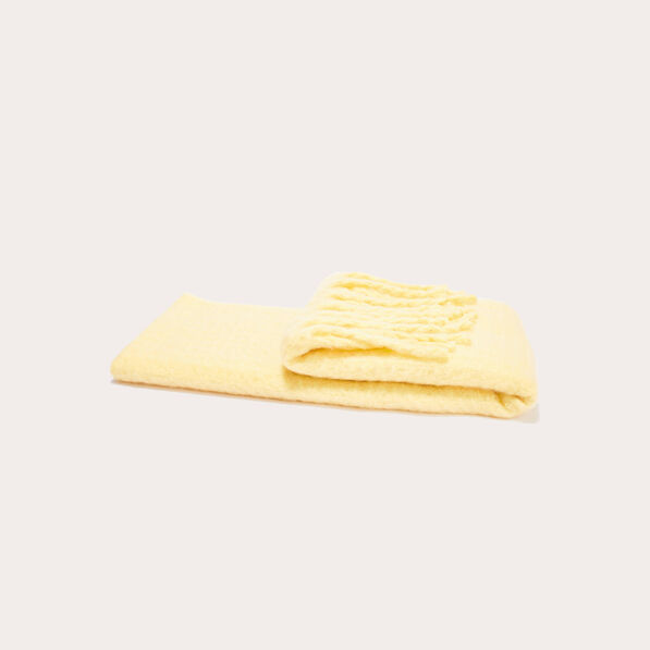 echarpe avec franges jaune clair femme Écharpe avec franges jaune clair femme