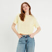 T-shirt manches courtes jaune clair femme