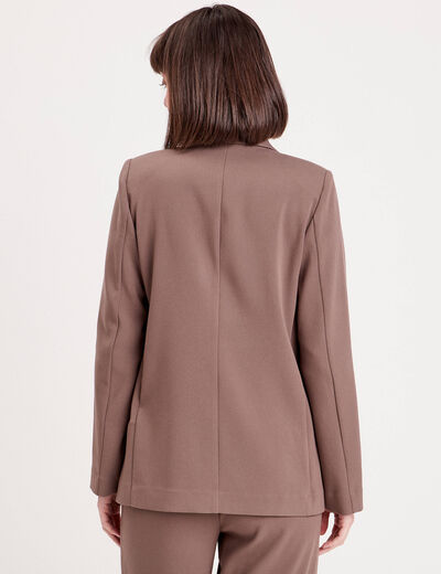 Veste esprit blazer droite taupe femme