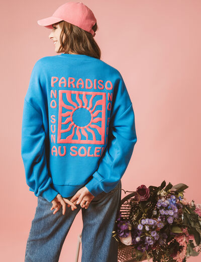 Sweat Pull NEXT Femme - Noir à Fleurs - Taille L - Coupe Décontractée - Bon état