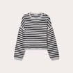 Pull manches longues gris clair femme