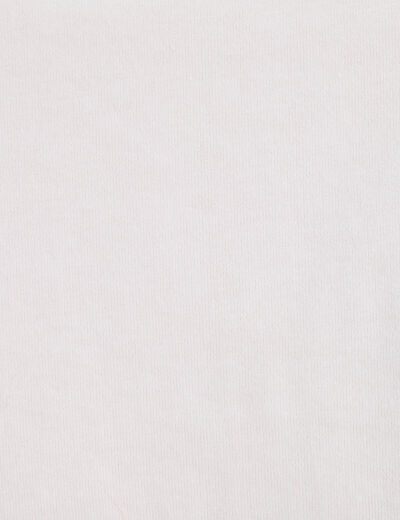 T-shirt détails fleurs blanc femme