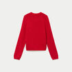 Gilet manches longues rouge femme