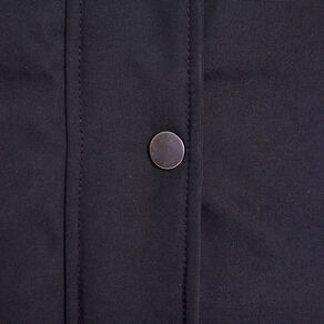 Doudoune droite ceinturée noir femme
