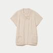 Gilet sans manches col montant beige femme