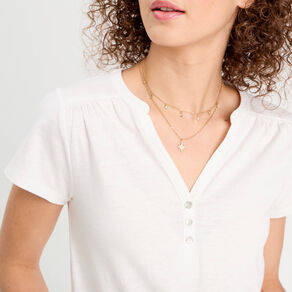 T-shirt manches courtes blanc femme