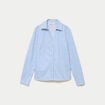 Chemise col classique bleu femme