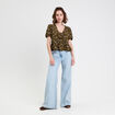Blouse noeuds devant vert kaki femme