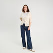 T-shirt dentelle macramé blanc femme
