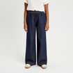 Jeans large taille élastiquée denim brut femme