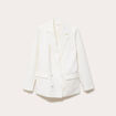 Blazer col classique manches longues ecru femme