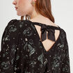 Blouse manches 3/4 noir femme