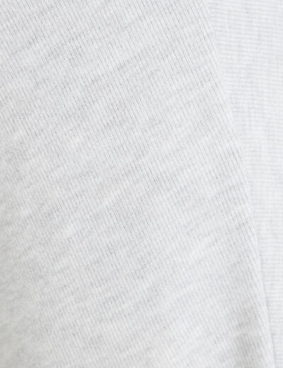 Jupe longue &eacute;vas&eacute;e en maille gris clair femme