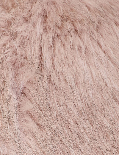 Gilet fausse fourrure sable femme