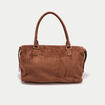 Sac aspect daim camel femme