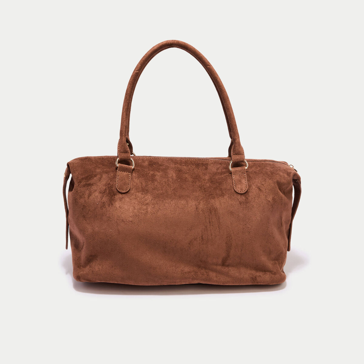 Sac aspect daim camel femme