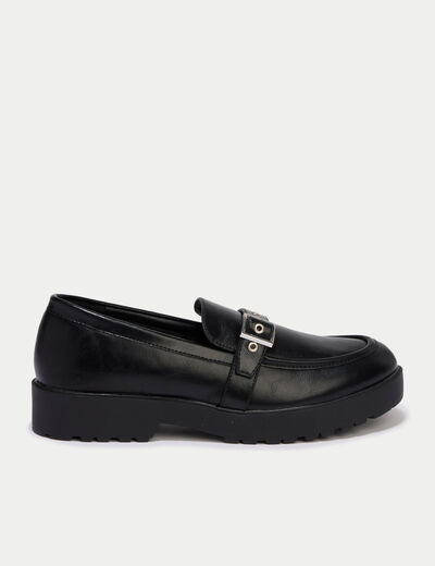 Mocassins noir femme