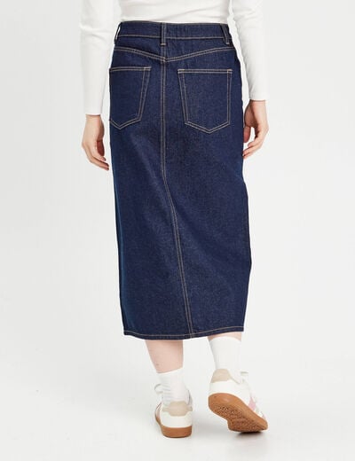Jupe crayon taille standard denim brut femme