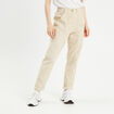 Pantalon chino slim sable femme