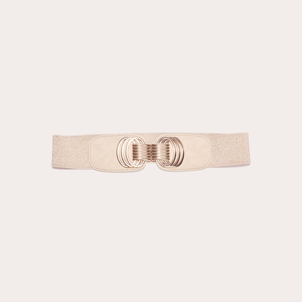 Ceinture élastiquée large couleur or femme