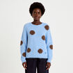 Pull manches longues bleu ciel femme