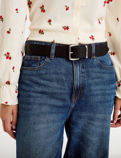 Ceinture large noir femme
