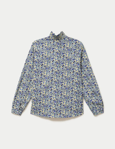Chemise droite manches longues blanc femme