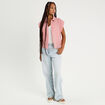 Chemise sans manches rose corail femme