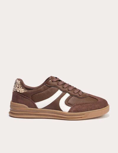 Baskets basses marron femme