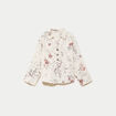 Blouse col chemise manches longues blanc femme