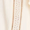 Blouse &agrave; volants ecru femme