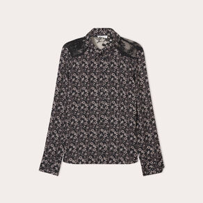 chemise avec dentelle noir femme Chemise avec dentelle noir femme