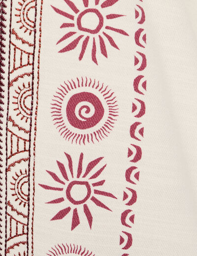 Paréo de plage brodé blanc femme