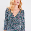 Robe moulante manches 3/4 noir femme