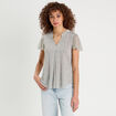 Blouse Fanny - manches courtes noir femme