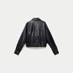 Veste effet boule manches longues noir femme