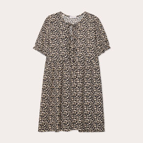 robe evasee manches courtes sable femme Robe évasée manches courtes sable femme