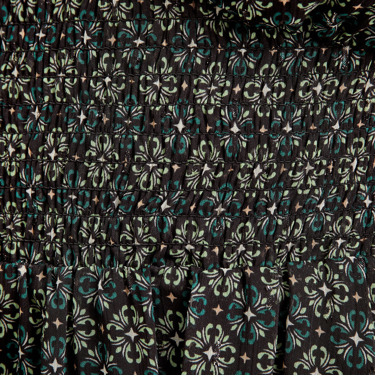 Robe évasée manches courtes noir femme